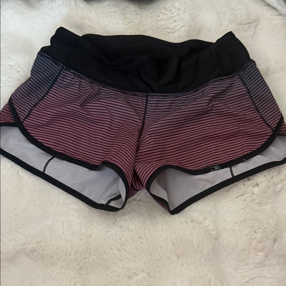 Lululemon Athletica Black and Pink Ombre Shorts